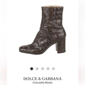 Vintage Dolce & Gabanna Crocodile Boots Italy size 36 1/2 ( 36.5 )